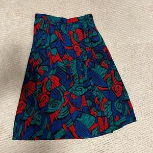 Fun Funky Colourful 80s 90s Pleated Wrap Skirt